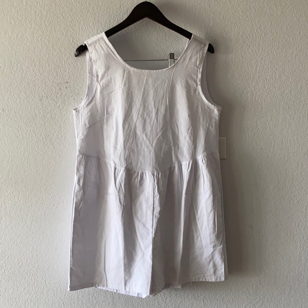 White Open Back Romper